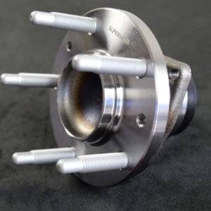 Close-up of a car wheel hub assembly